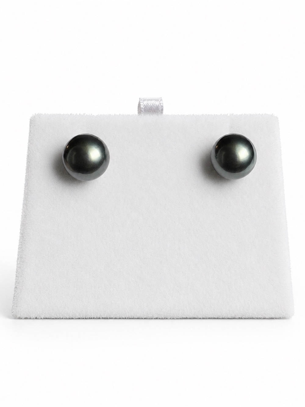 Classic Black Pearl 10mm Stud Earrings - Made of Black Mother of Pearl